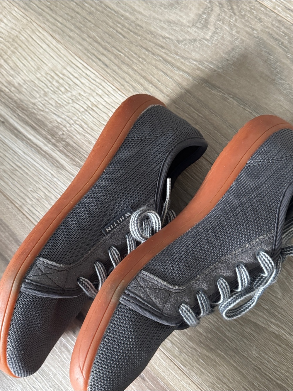 WHITIN Youth Boys Charcoal Canvas Sneakers Size 39 UK (7/7.5) - Picture 5 of 9